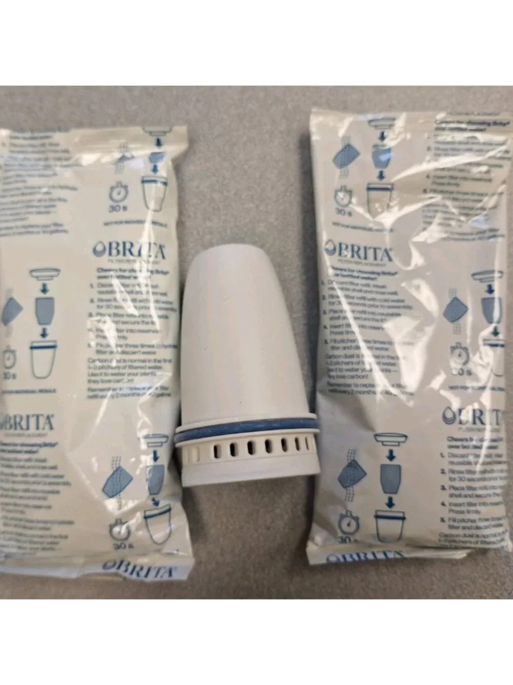 Brita Refillable Water Filtration Starter Kit 1 Reusable Filter Shell 2 Filters